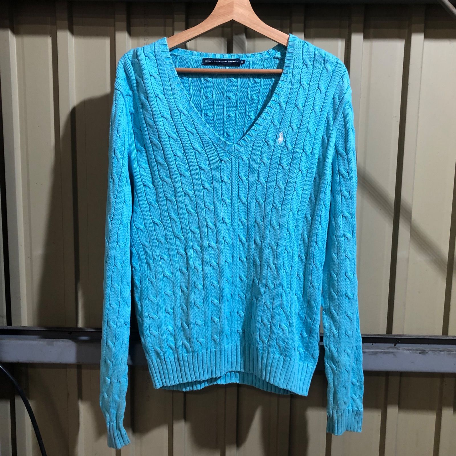1604 RALPH LAUREN SPORT セーター 水色 XL ラルフローレンスポーツ