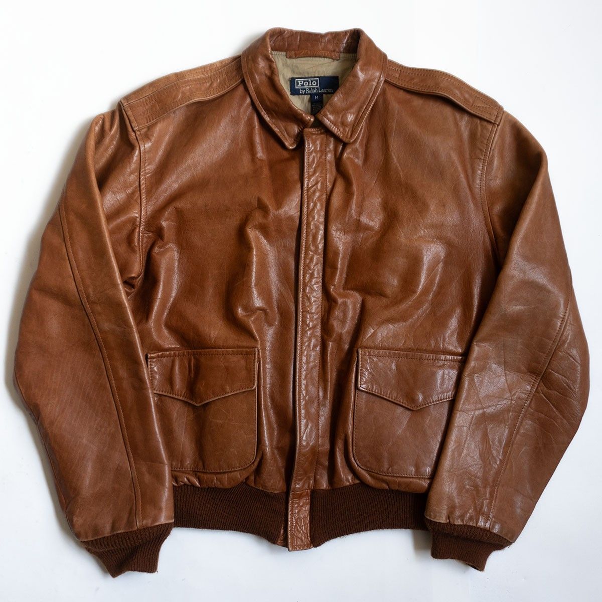 最高級】POLO RALPH LAUREN【A-2 レザー フライトジャケット】M