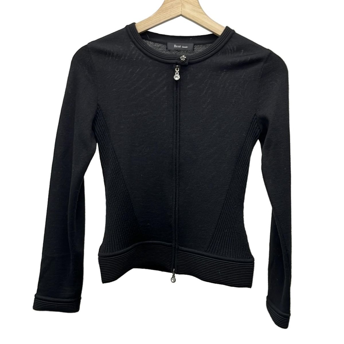 Rene(ルネ) カーディガン サイズ34 S レディース美品 - 黒 長袖/ジップ