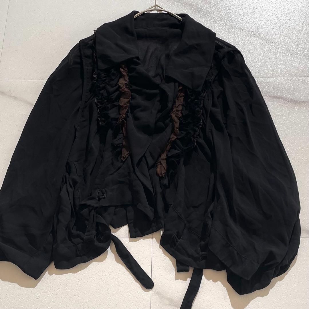COMME des GARCONS コムデギャルソン フリル シースルー シアー 大襟