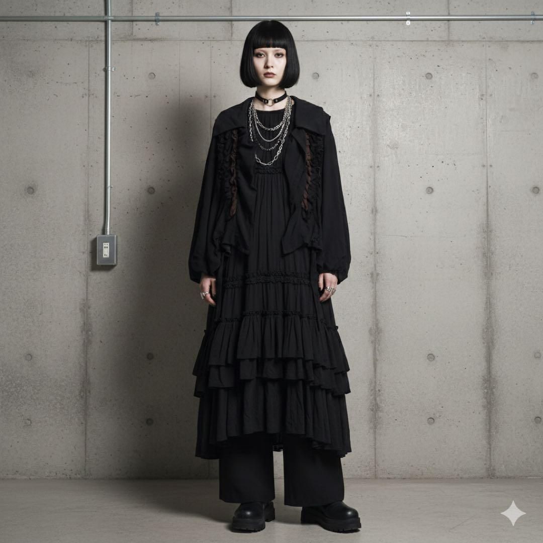 COMME des GARCONS コムデギャルソン フリル シースルー シアー 大襟