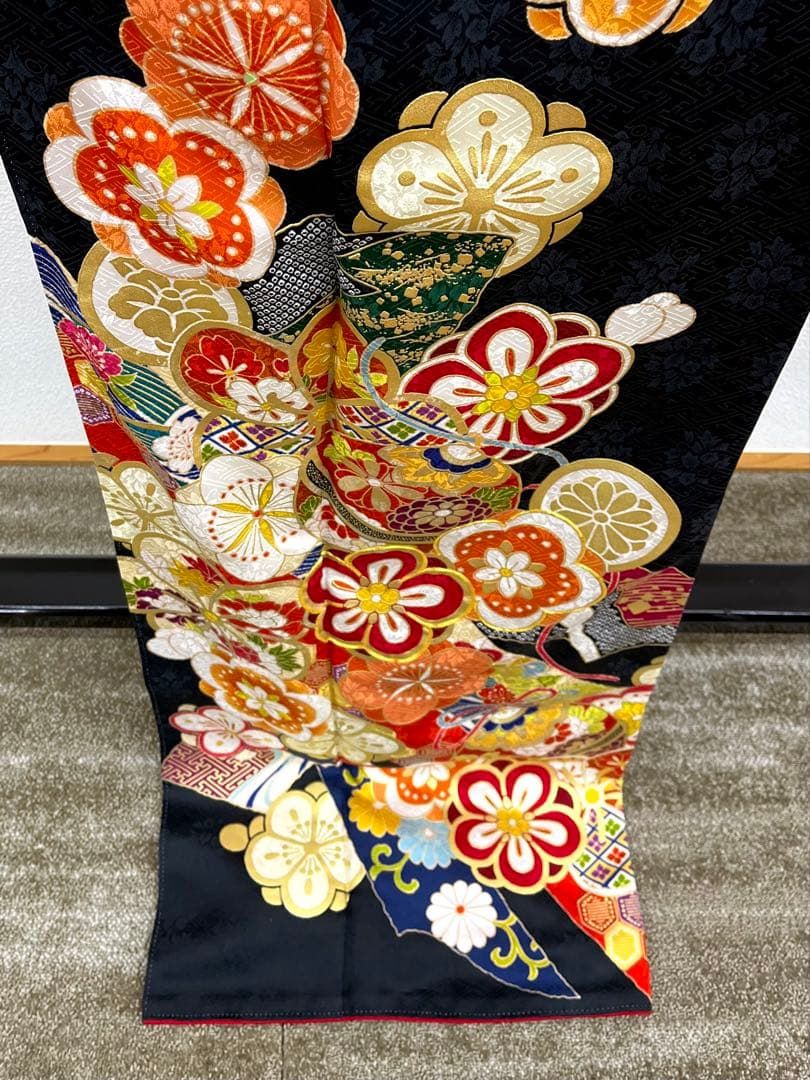 振袖 金駒 金彩 紋意匠 身丈175cm パールトーン加工済 MO3350 振袖 金駒 金彩 紋意匠 身丈175cm パールトーン加工済 MO3350