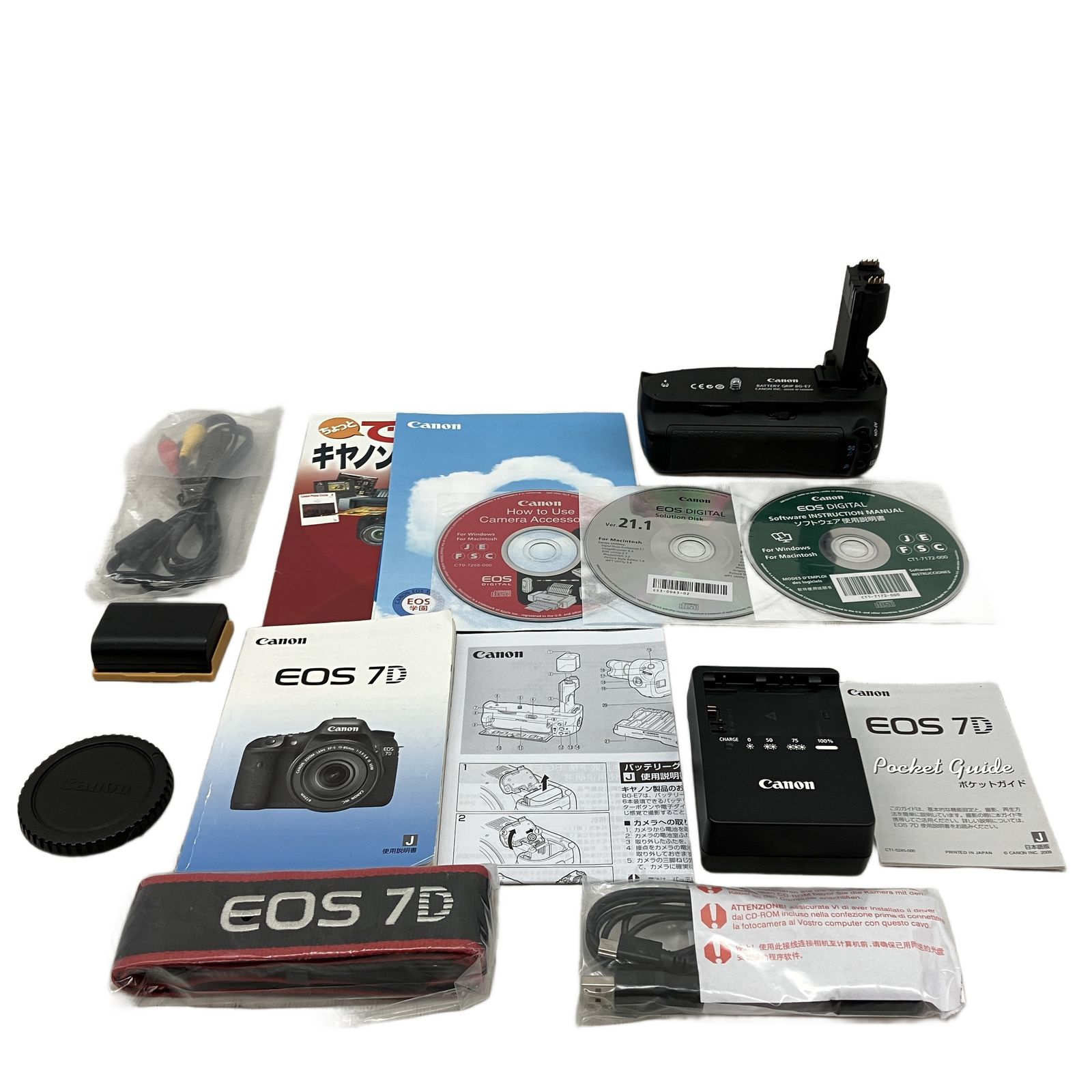 Canon EOS 7D デジタル 一眼レフ カメラ ボディ バッテリーグリップ付