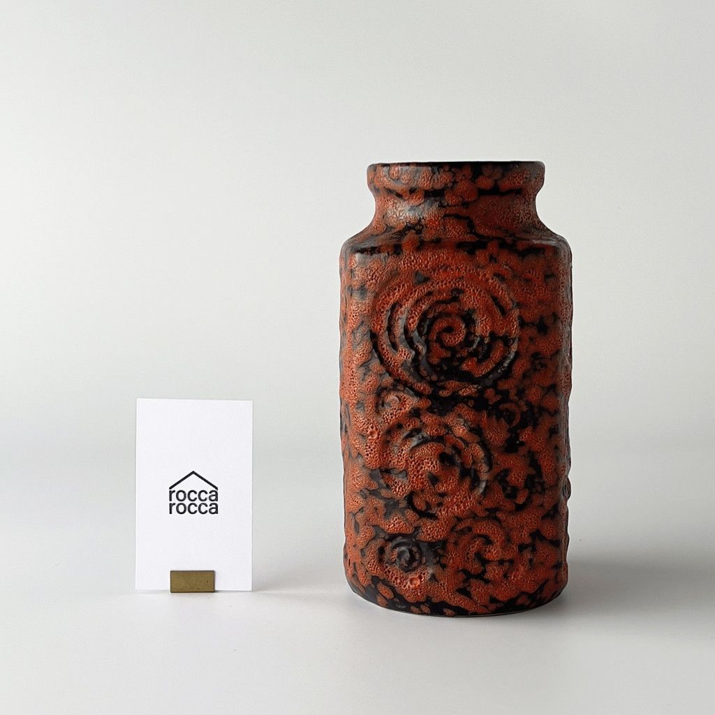 西ドイツ Fat lava ヴィンテージ フラワーベース 花器 陶器 花瓶