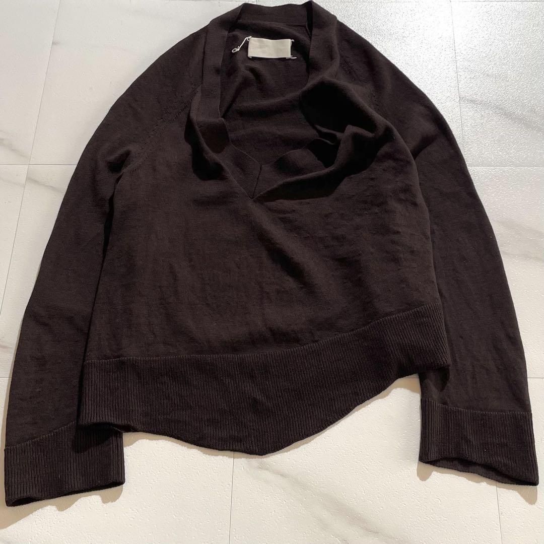 マルタンマルジェラ カットソー 水色 アシンメトリー Maison Margiela