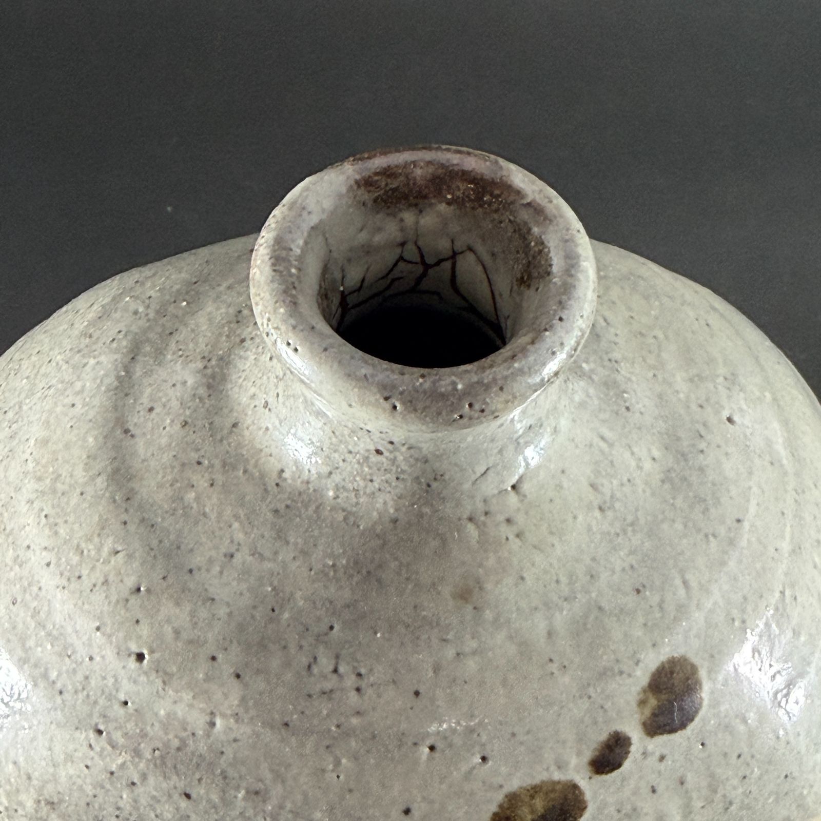 須藤武雄 地釉 鐡絵扁壷 花入 益子焼 陶器 花器 茶道具 - メルカリ