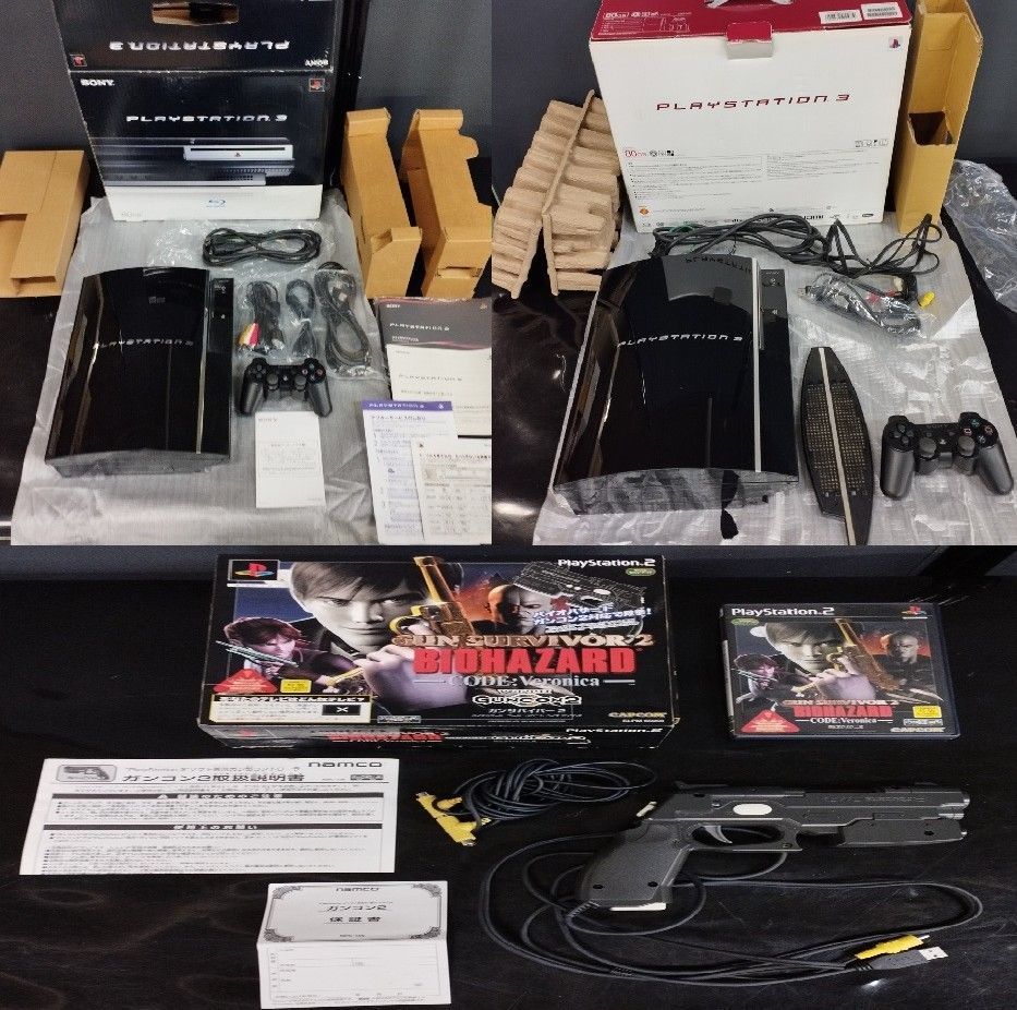 D 16464 PS 3 本体 2台 40 GB 60 セット ガンサバイバー2 バイオハザード コードベロニカ き