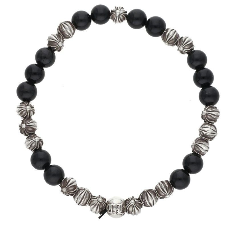 クロムハーツ 6mm BEAD/6mmビーズブレス BEAD14 6mm ブラック