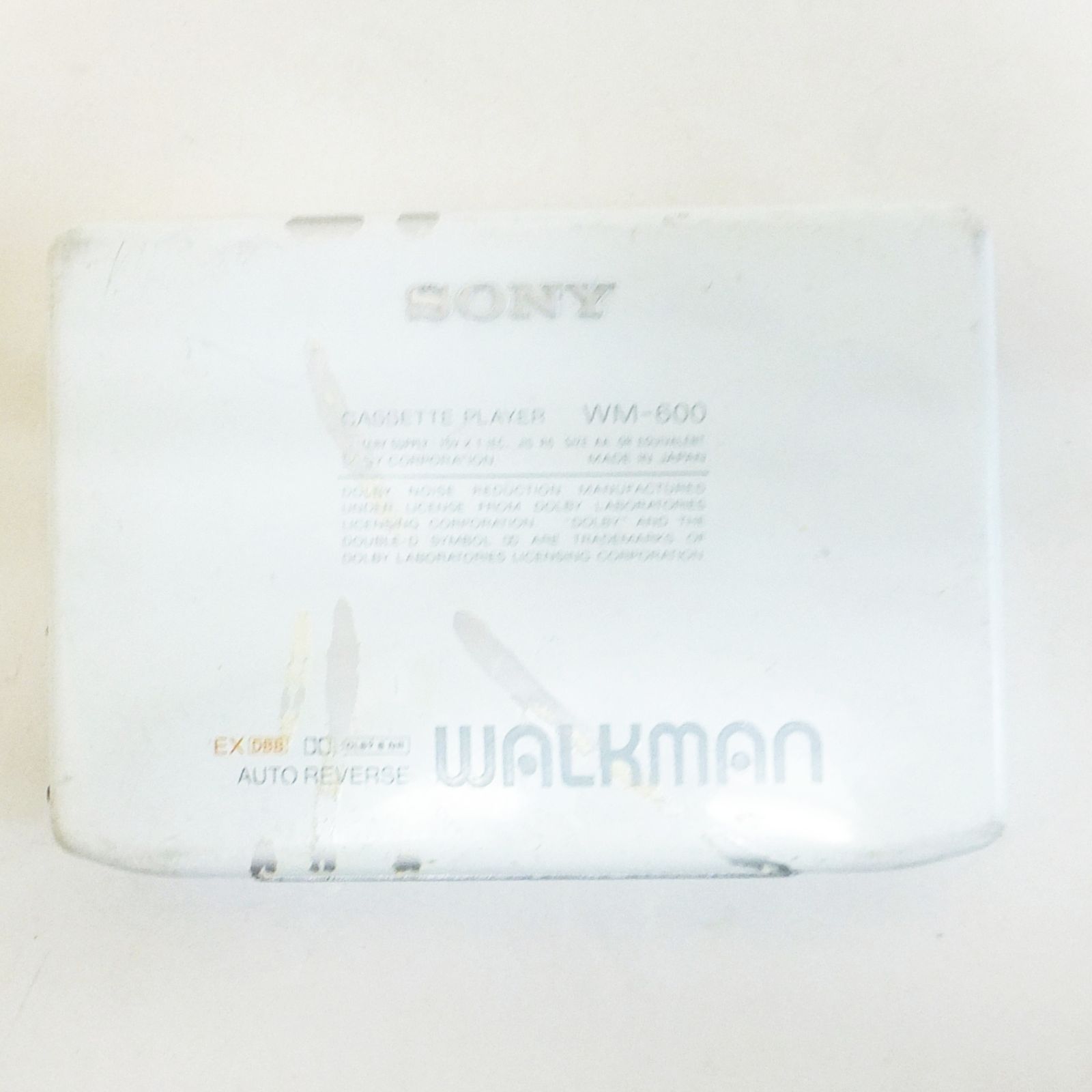✨激レア✨SONY wm-600 ソニー　ウォークマン　ホワイト R804【希少】SONY WALKMAN CASSETTE PLAYER WM-600 ホワイト 現状 /10