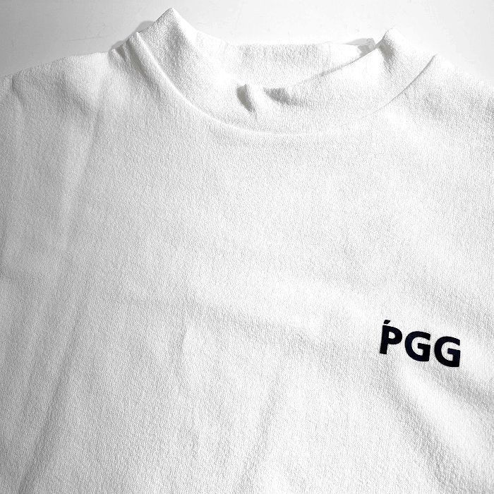 最新 パーリーゲイツ ニット 白 インナー ロゴ ゴルフ ウェア モックネック PGG by PEARLY GATES パーリーゲイツ ゴルフ 吸水速乾 TEXBRID