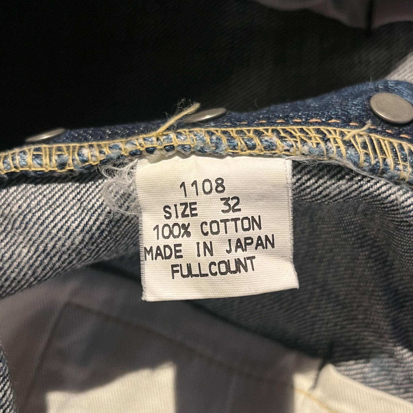 FULLCOUNT 1108 Slim Straight Denim 13.7oz W32 フルカウント デニム
