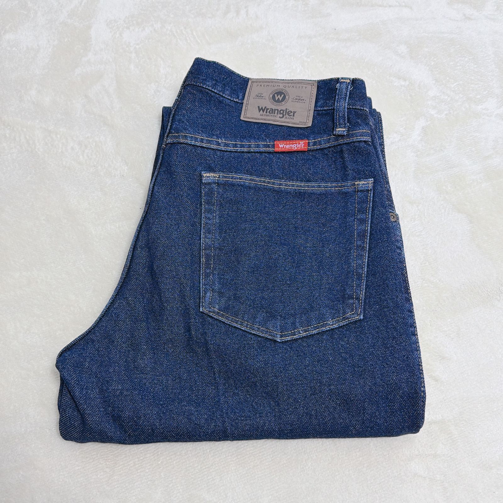 美品】Wrangler PREMIUM QUALITY メキシコ製 W33L30 濃紺デニム 