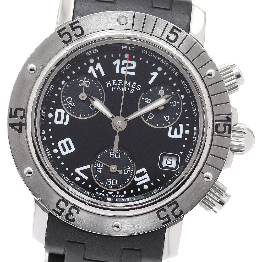 訳あり エルメス HERMES CL2.315 クリッパーダイバー クロノグラフ