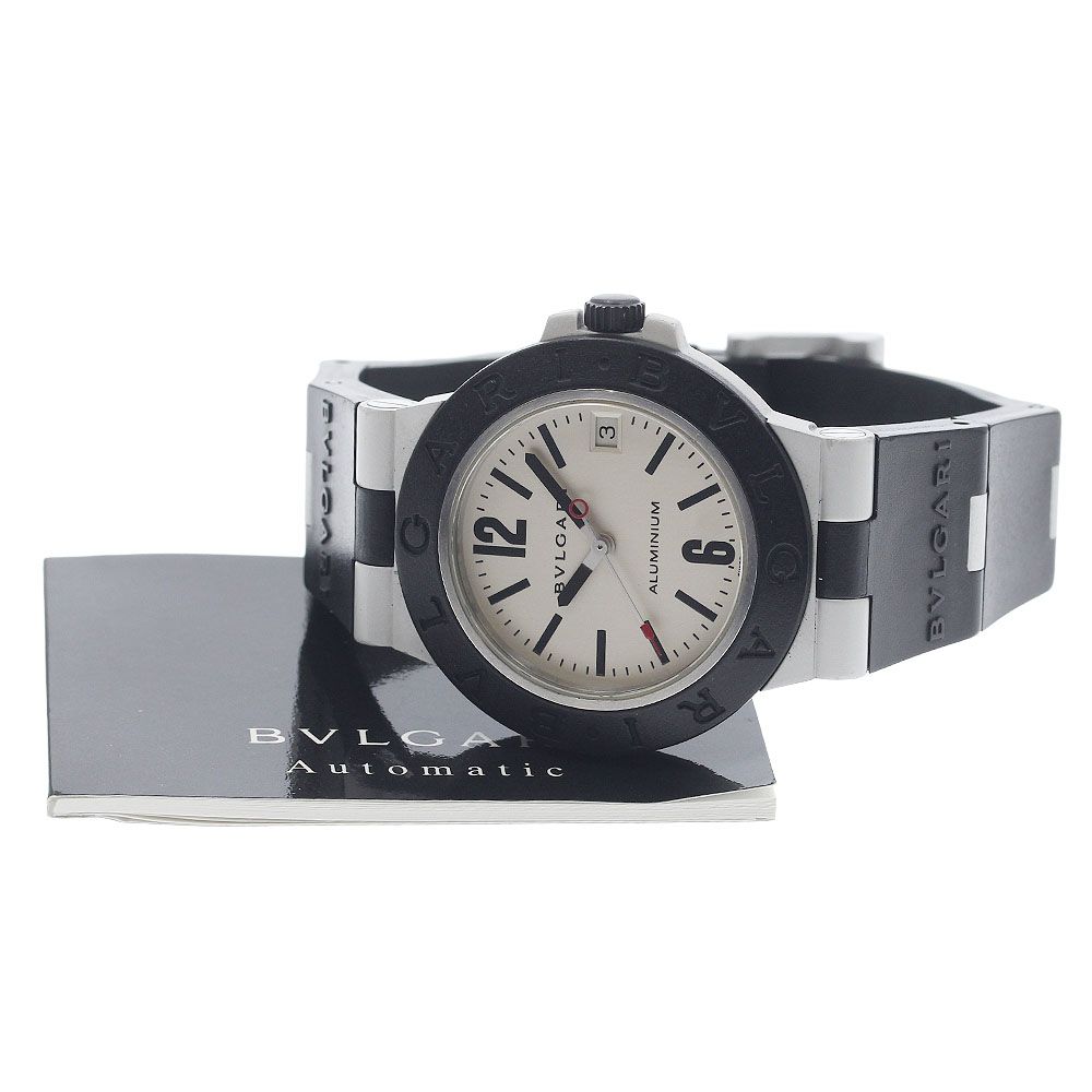 ブルガリ BVLGARI AL38A アルミニウム デイト 自動巻き メンズ 保証書