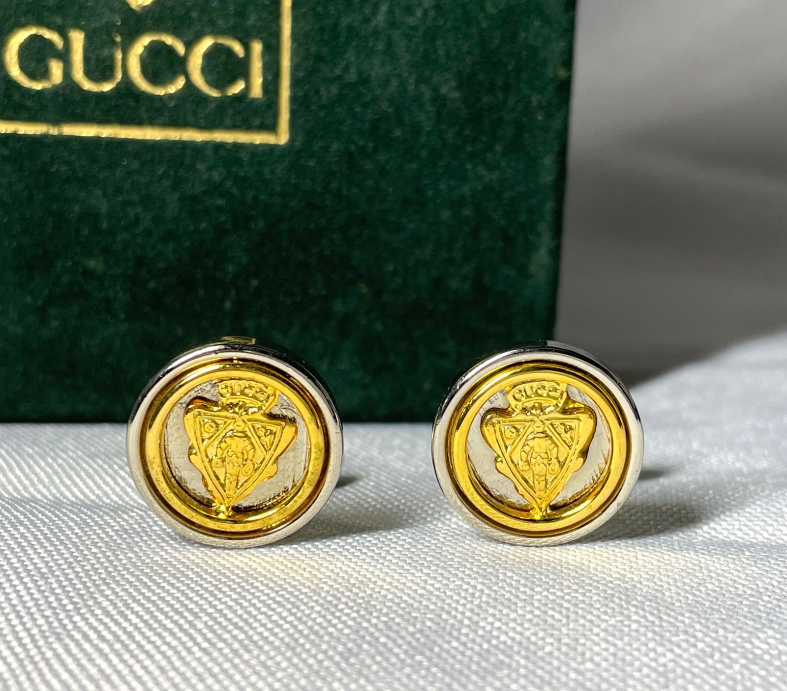 グッチ GUCCI ホースビット カフスボタン　カフリンクス　ゴールド　ロゴ グッチ GUCCI ホースビット カフスボタン カフリンクス ゴールド ロゴ