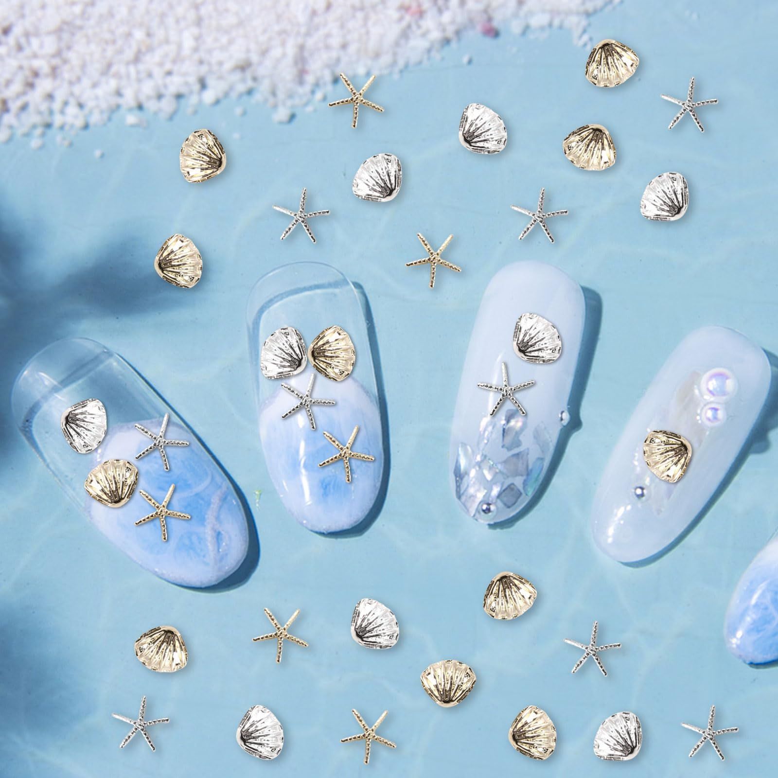 ネイルパーツ ヒトデ シェル 80個セット ミニ 貝殻 シースター 貝 星