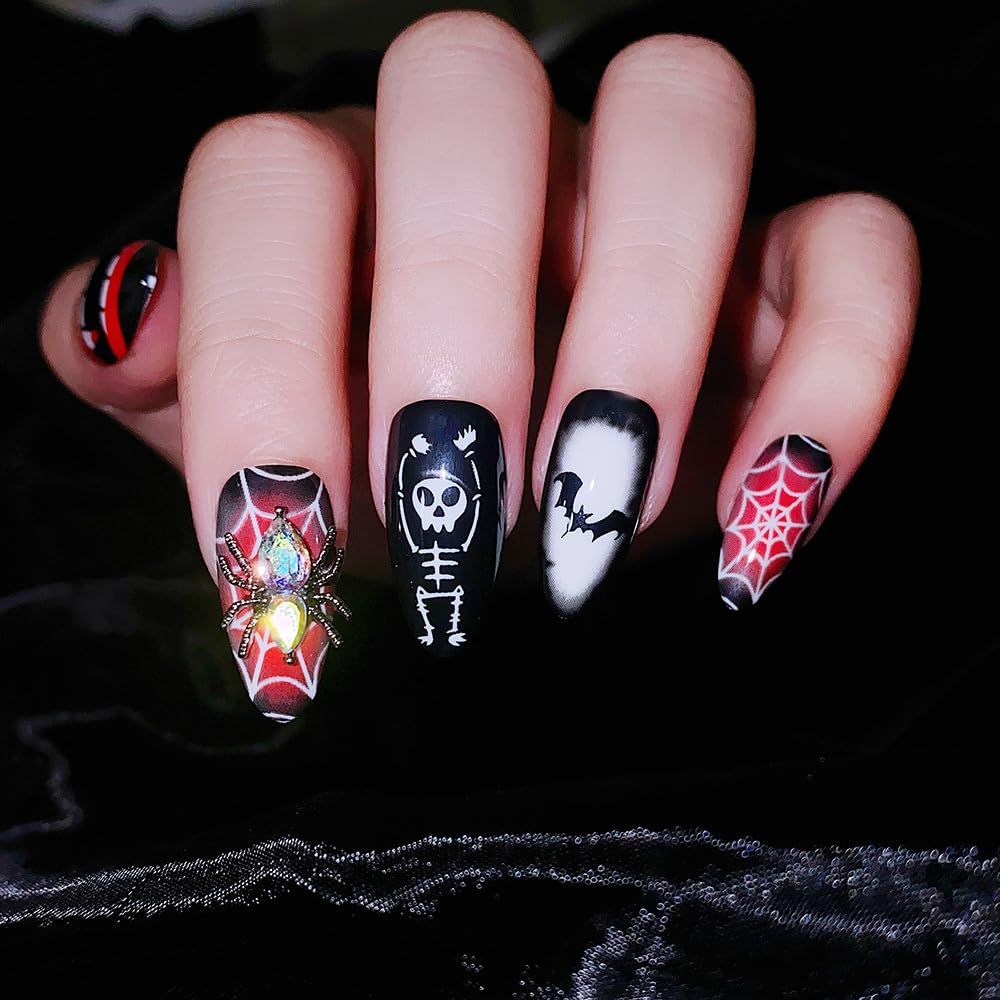 ネイルチップ ショート つけ爪ネイルチップ 短めネイルハロウィン