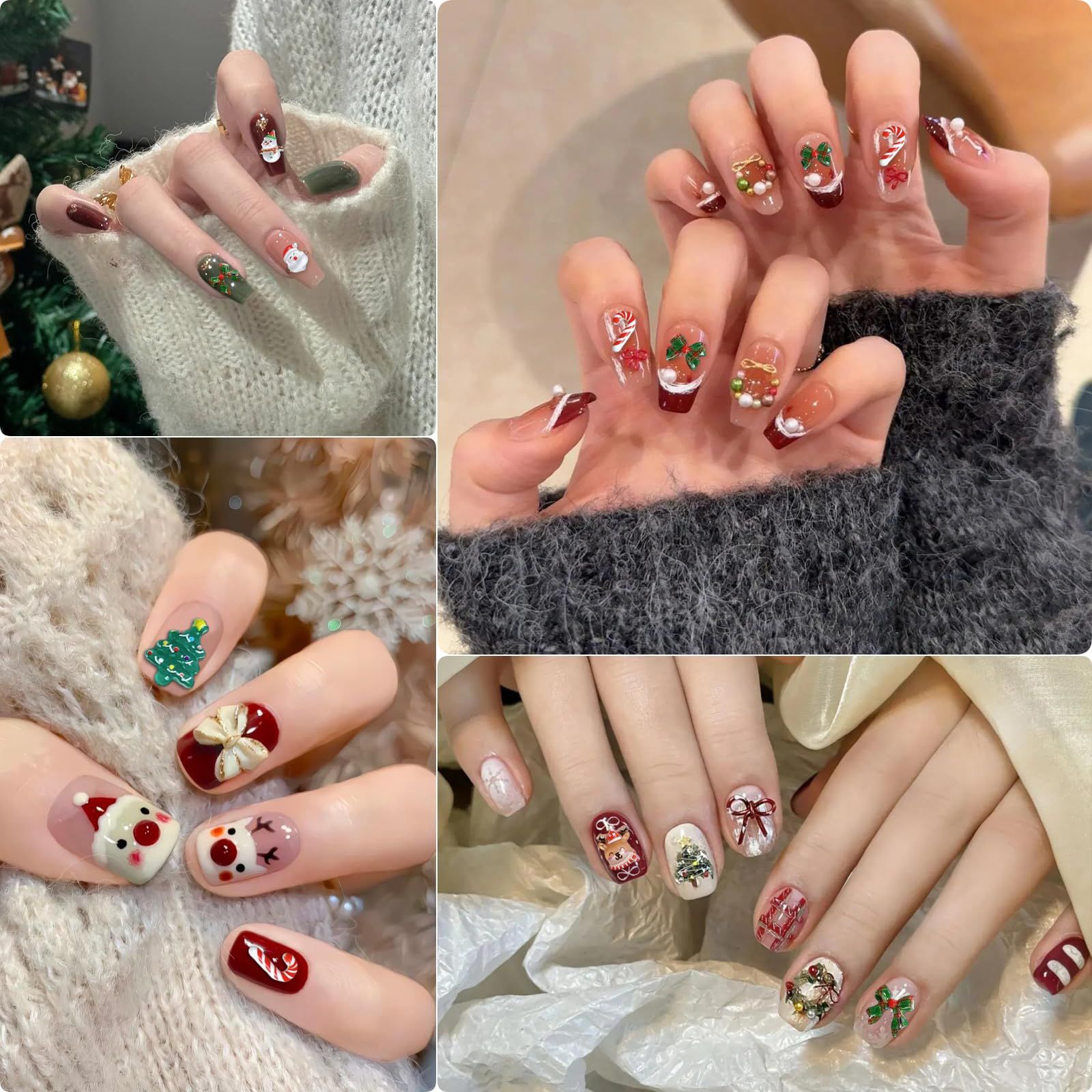 クリスマス ネイルパーツ 3D 立体 樹脂 サンタクロース クリスマス