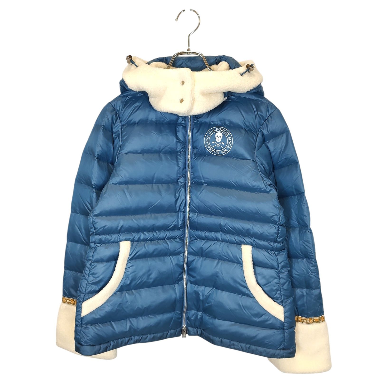 MARK&LONA マークアンドロナ フード付き ダウン ジャケット M ゴルフ MARK&LONA マークアンドロナ フード付 ダウンジャケット グリーン系 M