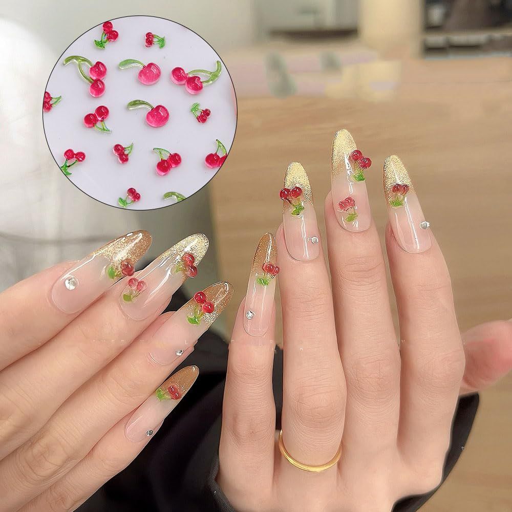 ネイルパーツ チェリー さくらんぼ 可愛い ジュエリーパーツ ジェル