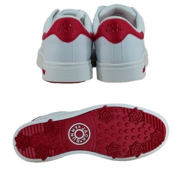 ジャックバニー ゴルフシューズ スパイクレス ホワイト/レッド(031