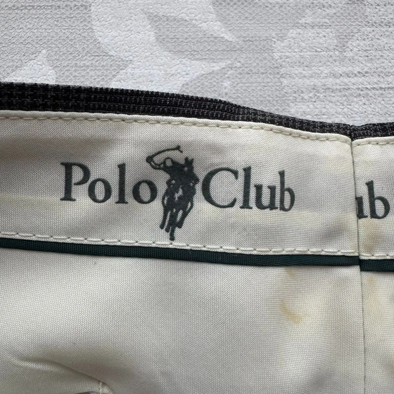 ポロクラブ ウール100% グレンチェック スラックス W85 PURE NEW WOOL