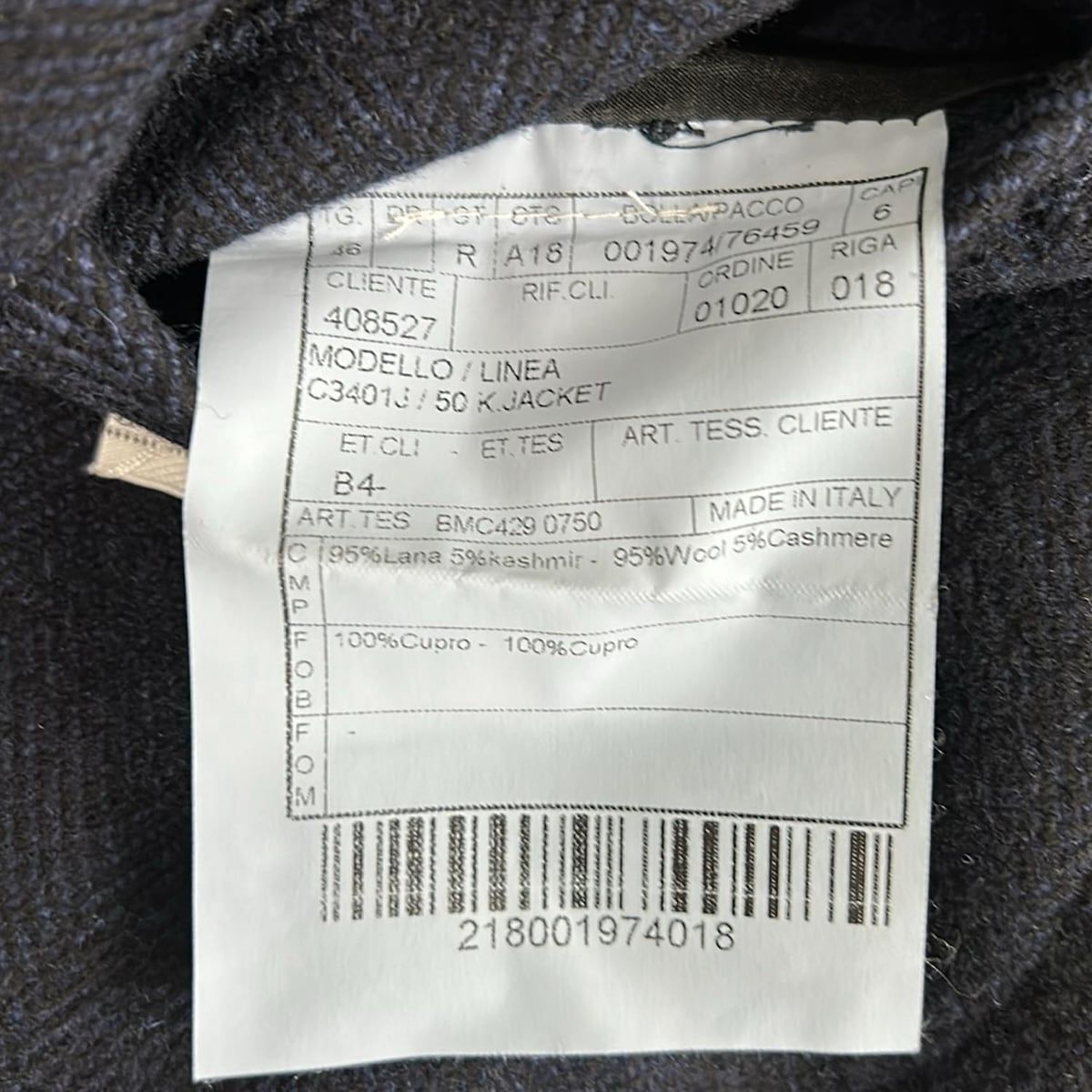 コート　ボリオリ 濃紺　サイズXL ボリオリ BOGLIOLI シングルジャケット メンズ DOVER ドーバー 段返り3