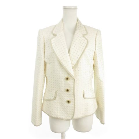 ミス アシダ miss ashida テーラードジャケット スクエアドット 総柄