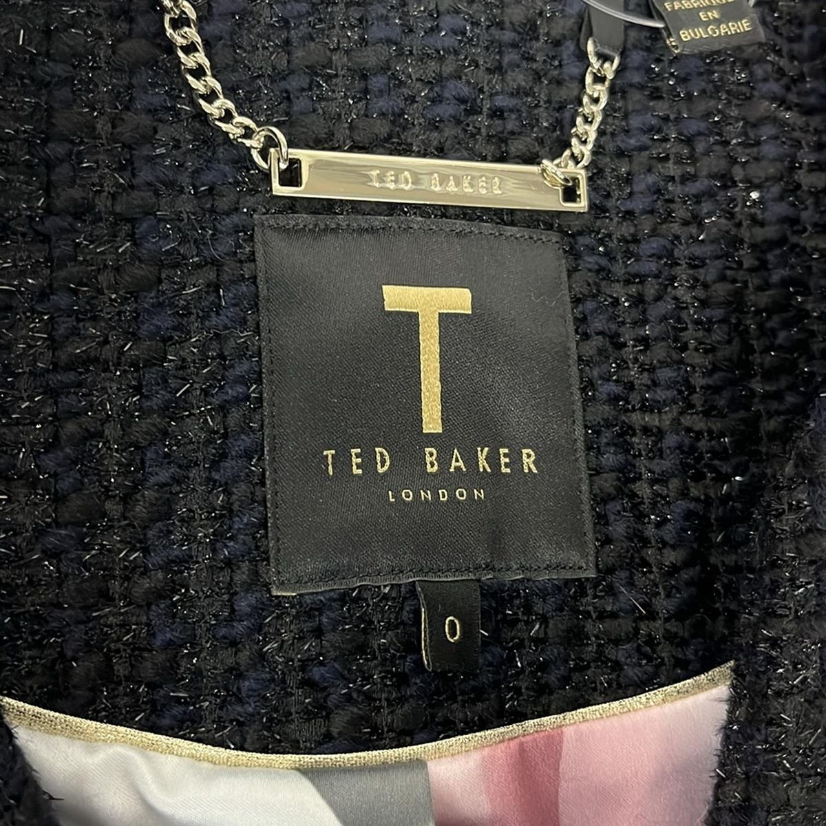 TED BAKER(テッドベイカー) コート サイズ0 XS レディース美品 黒 ラメ