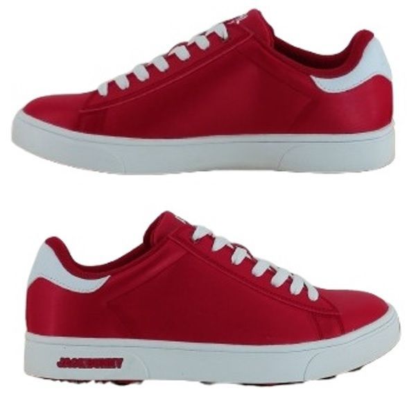 ジャックバニー ゴルフシューズ スパイクレス レッド(100) メンズ