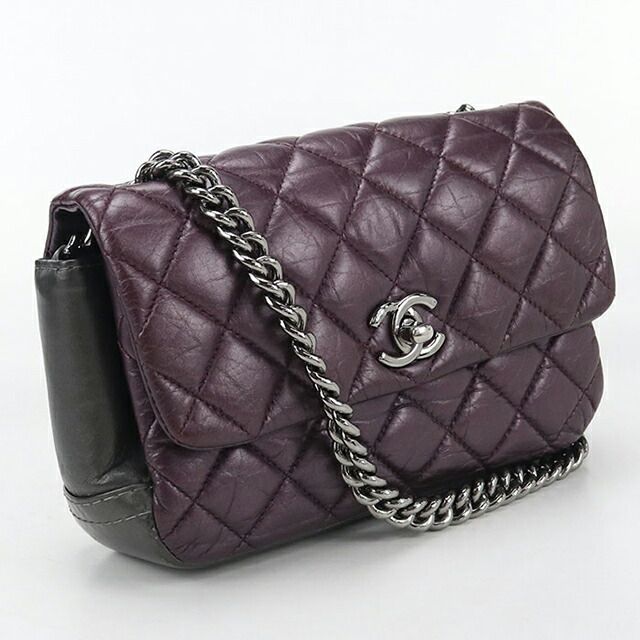 CHANELマトラッセチェーンバッグ シャネル マトラッセ チェーンウォレット ブラック AP4166 シャイニー