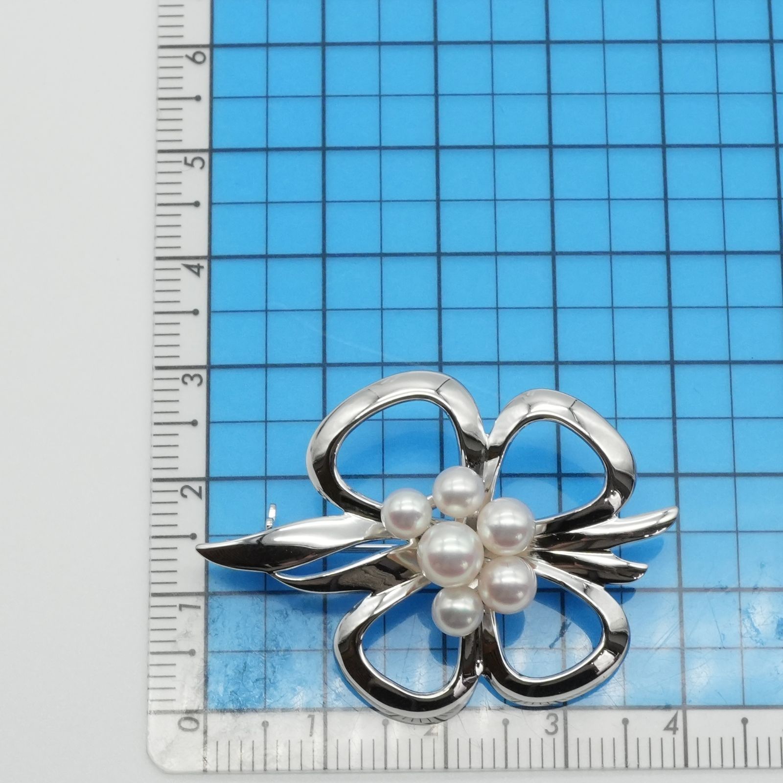 美品 ミキモト シルバー 5P パール ブローチ フラワー/25-2944 - メルカリ
