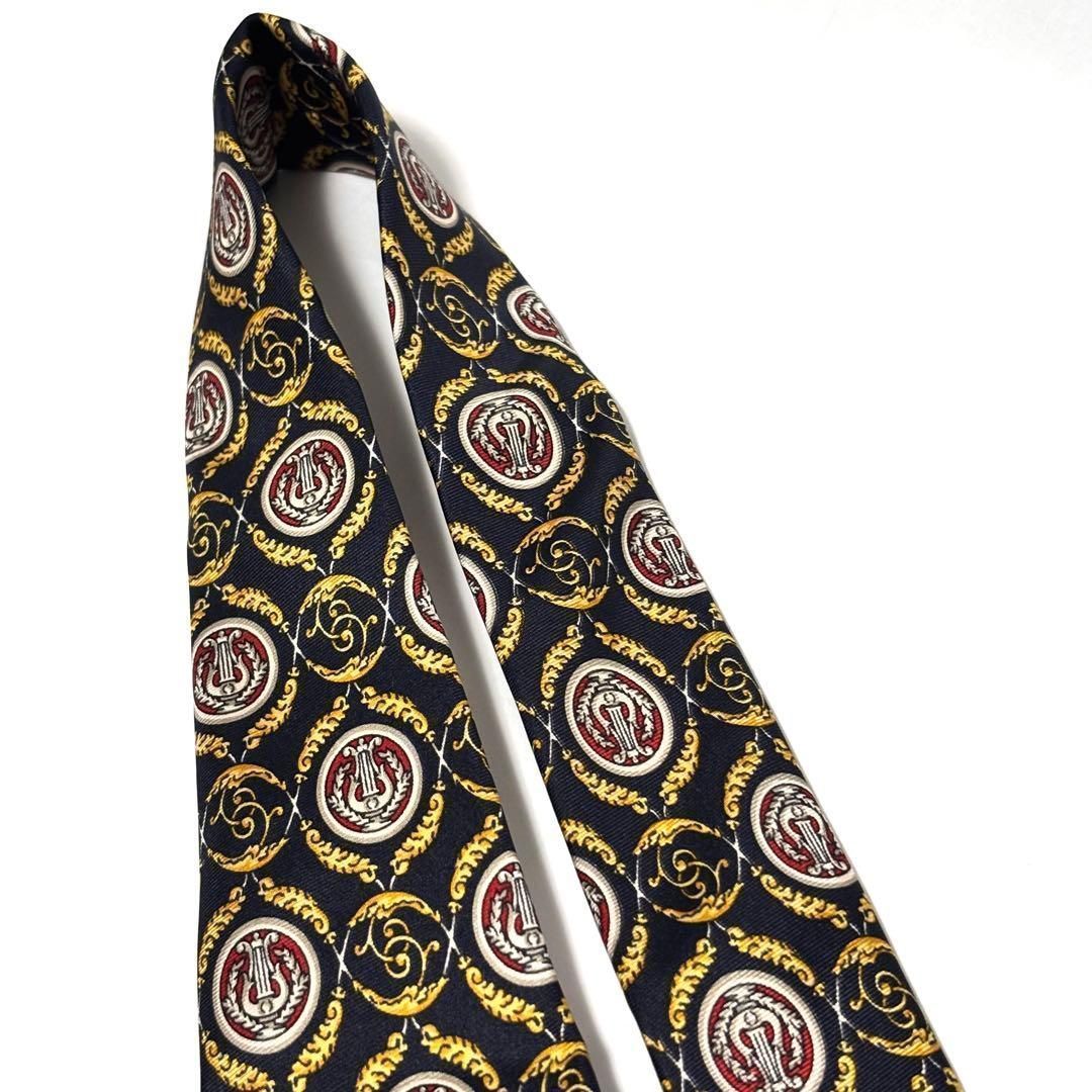 フェンディ ブランド ネクタイ ダークネイビー 濃紺 シルク 極美品