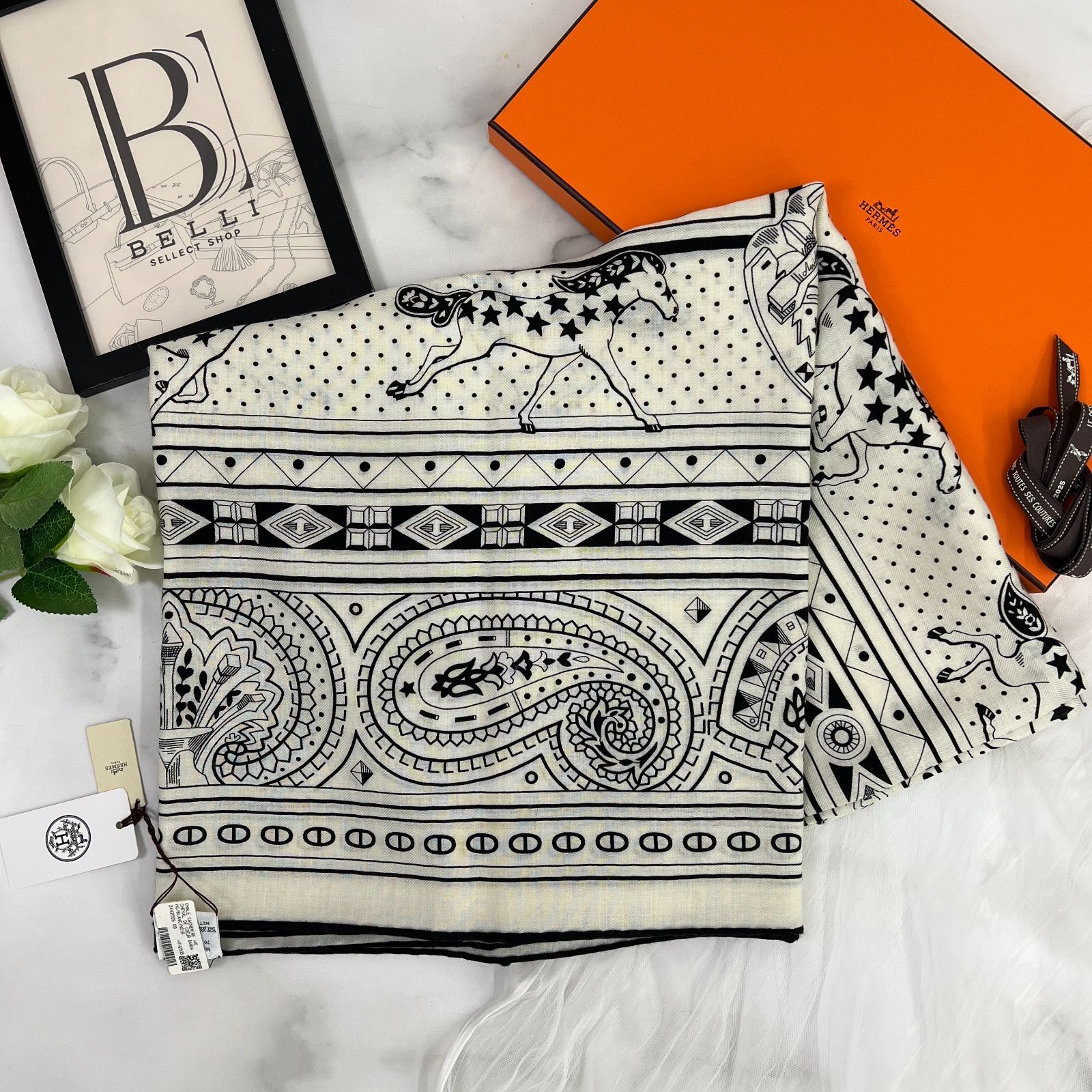 鑑定済み【 新品未使用 】エルメス カレジェアン 140 《 シュヴァル