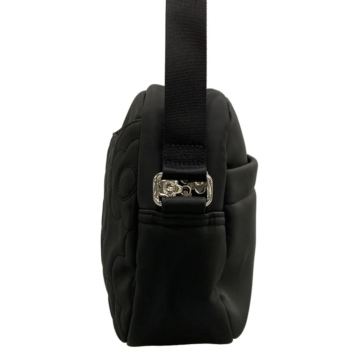 MARY QUANT(マリークワント) ショルダーバッグ - 黒 キルティング/花柄