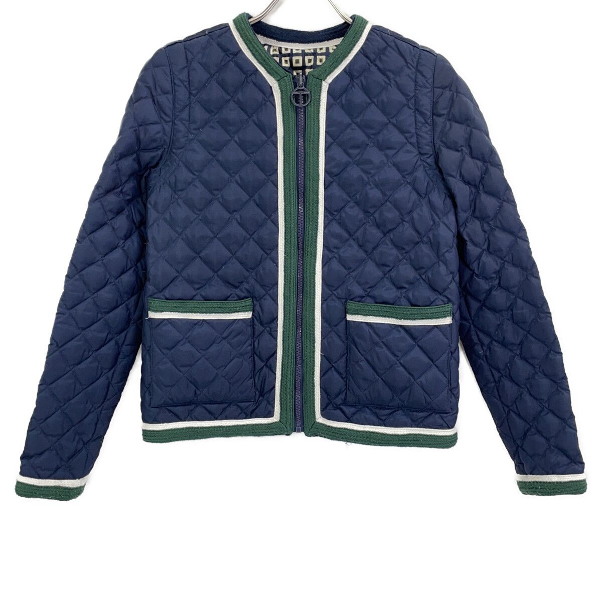 Tory Burch トリーバーチ 39514 ﾈｲﾋﾞｰ ｷﾙﾃｨﾝｸﾞ ﾘﾊﾞｰｼﾌﾞﾙ ﾀﾞｳﾝｼﾞｬｹｯﾄ XS