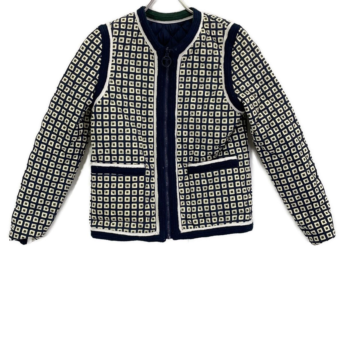 Tory Burch トリーバーチ 39514 ﾈｲﾋﾞｰ ｷﾙﾃｨﾝｸﾞ ﾘﾊﾞｰｼﾌﾞﾙ ﾀﾞｳﾝｼﾞｬｹｯﾄ XS