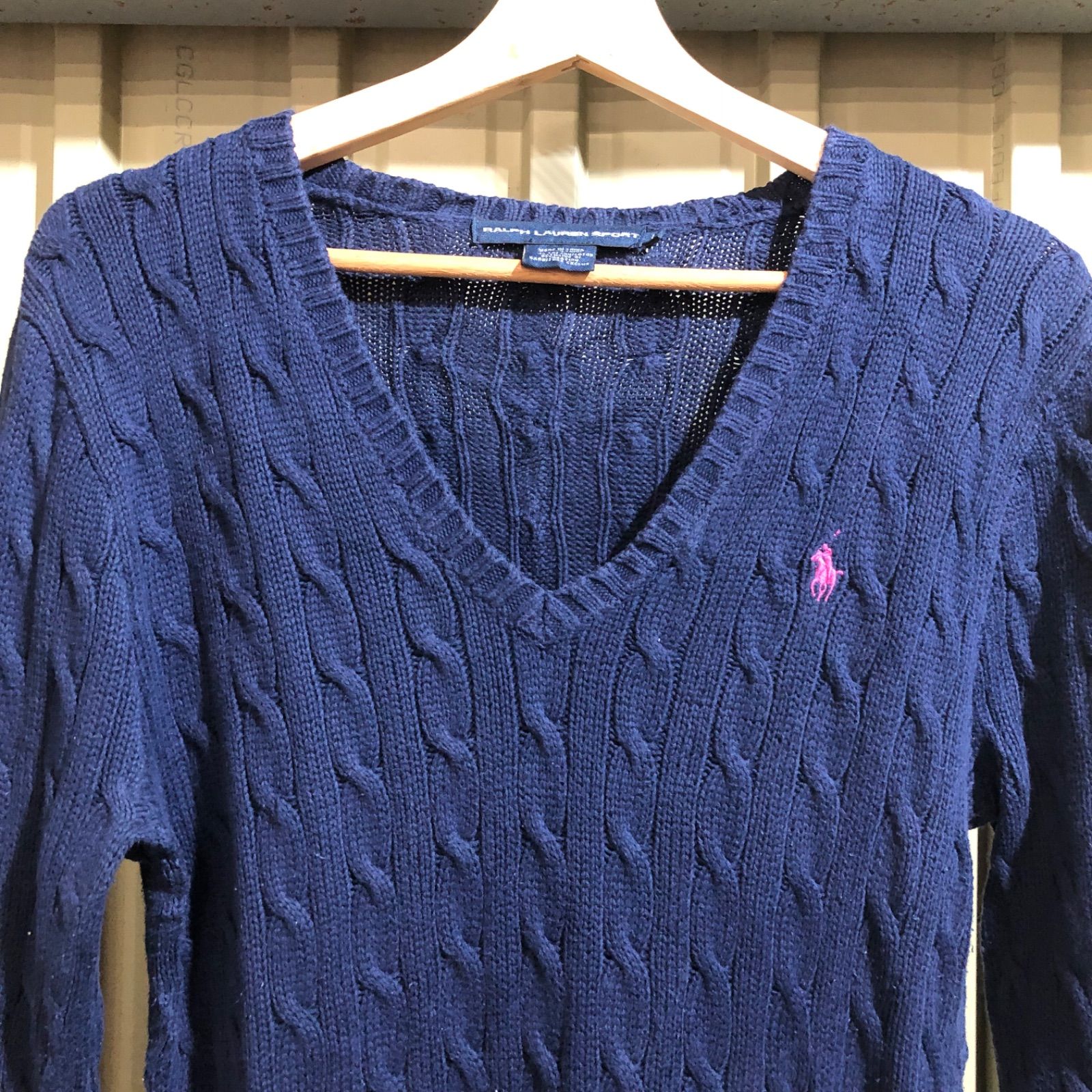 1612 RALPH LAUREN SPORT セーター ネイビー L ラルフローレンスポーツ