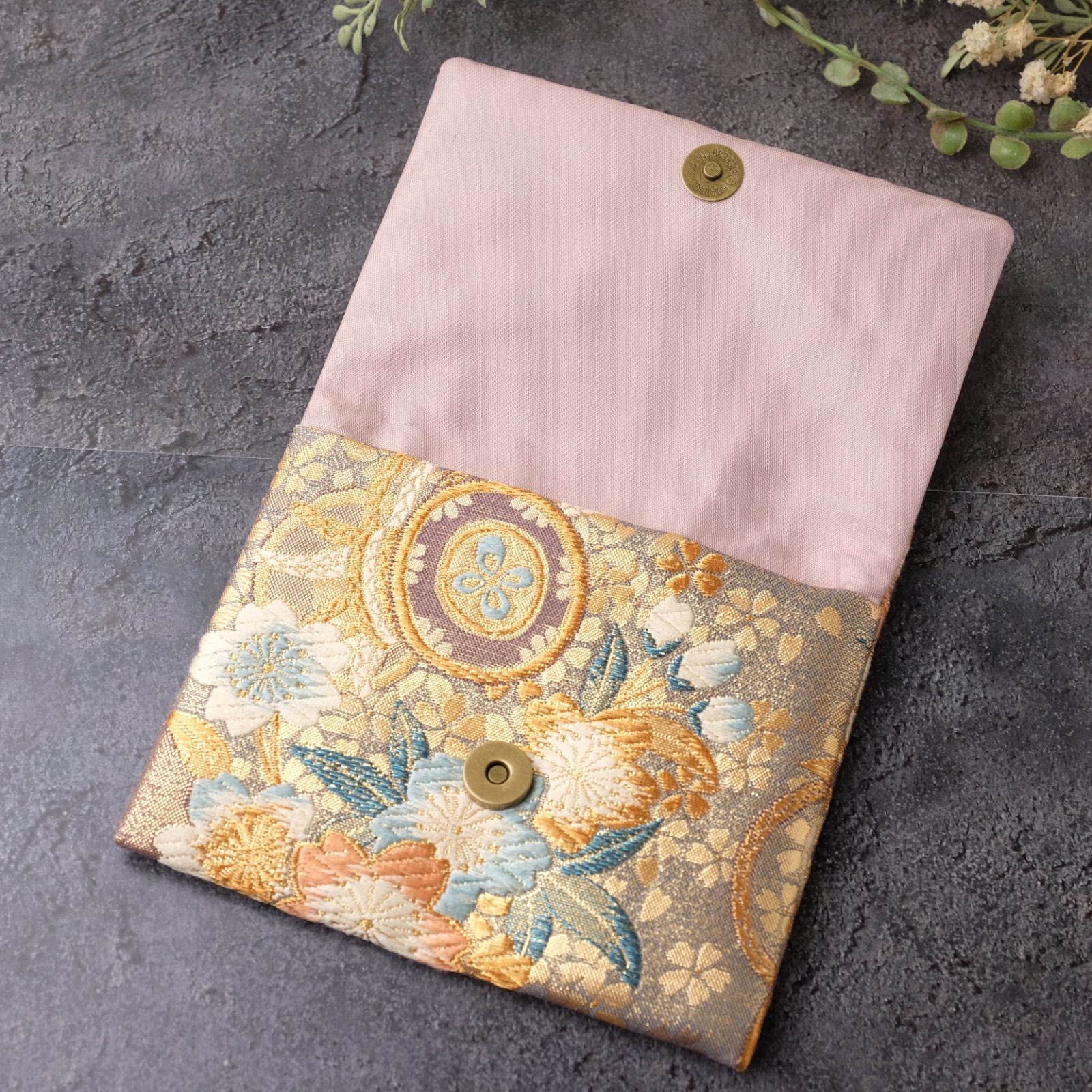 帯リメイク 数珠入れ 数珠ケース 念珠入れ 袱紗タイプ J-15-059