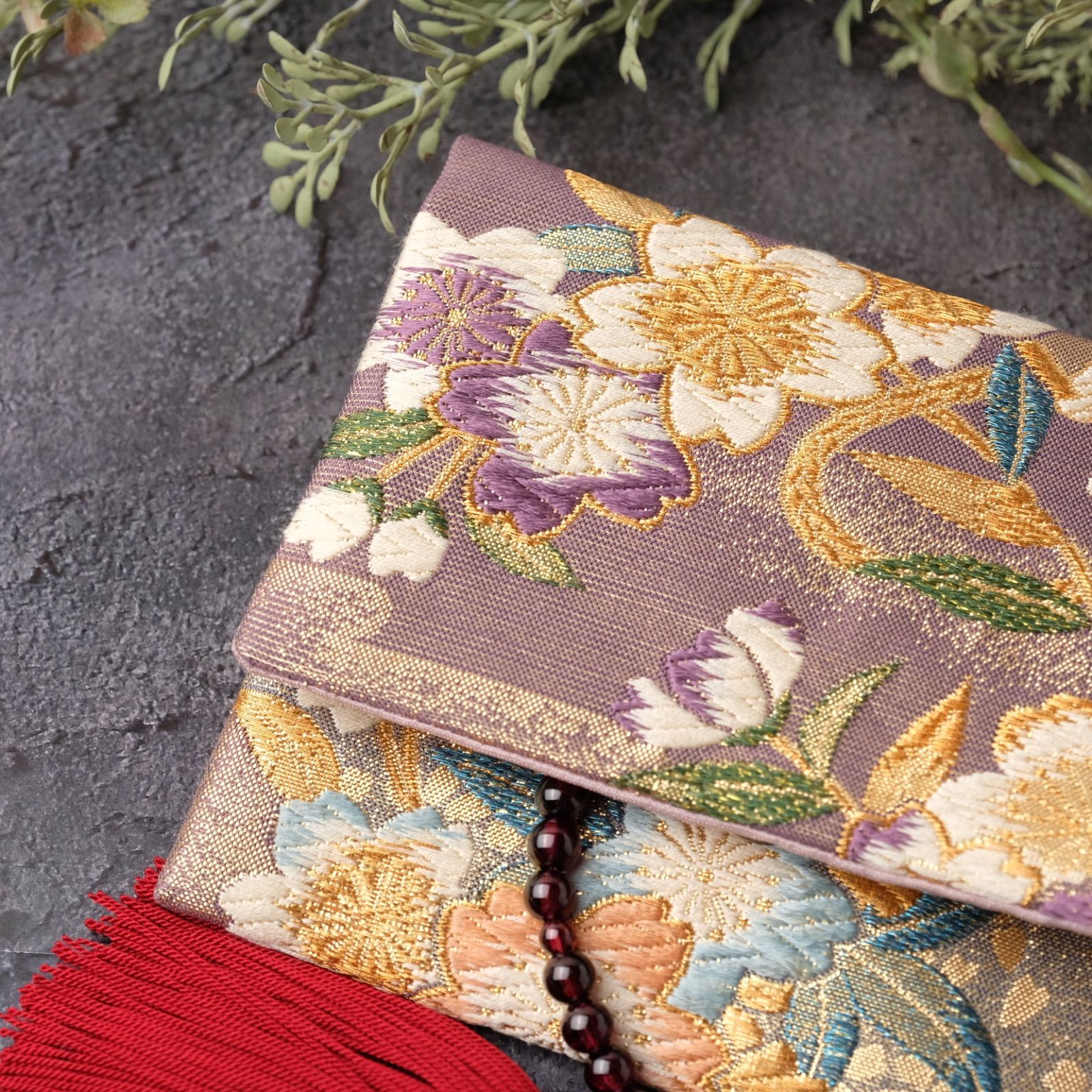 帯リメイク 数珠入れ 数珠ケース 念珠入れ 袱紗タイプ J-15-059