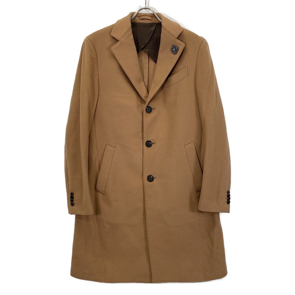 LARDINI ラルディーニ ｷｬﾒﾙ JH23143AQ ｳｰﾙ ﾁｪｽﾀｰｺｰﾄ 48 - メルカリ