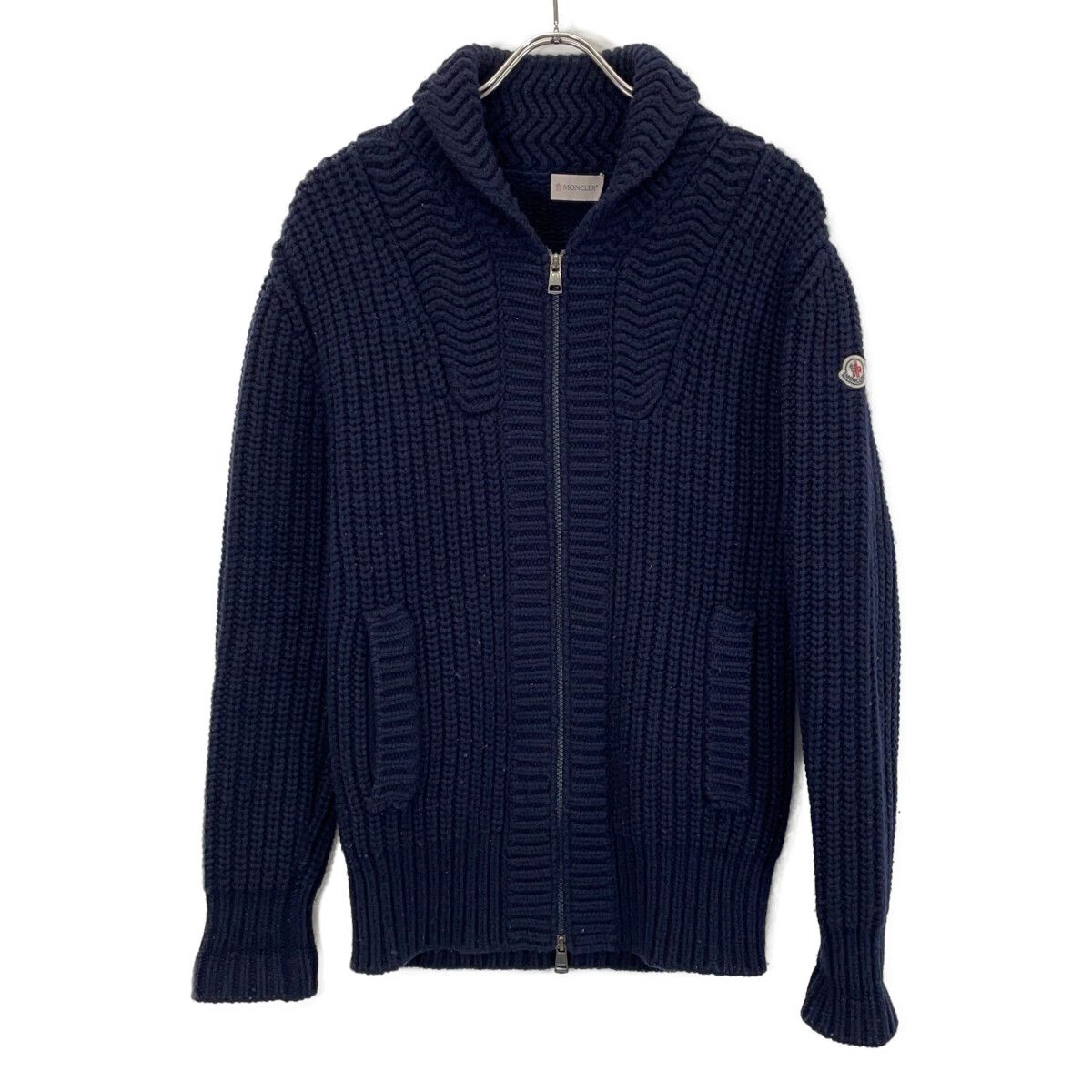 MONCLER モンクレール MAGLIONE TRICOT CARDIGAN ﾈｲﾋﾞｰ ﾆｯﾄ ｼﾞｯﾌﾟｱｯﾌﾟ