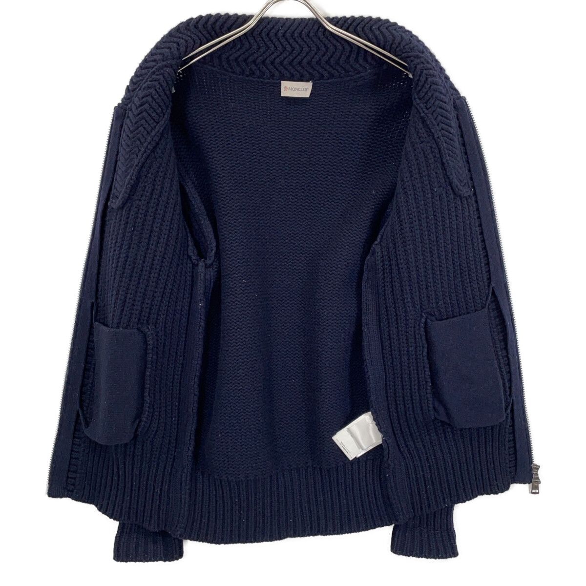 MONCLER モンクレール MAGLIONE TRICOT CARDIGAN ﾈｲﾋﾞｰ ﾆｯﾄ ｼﾞｯﾌﾟｱｯﾌﾟ