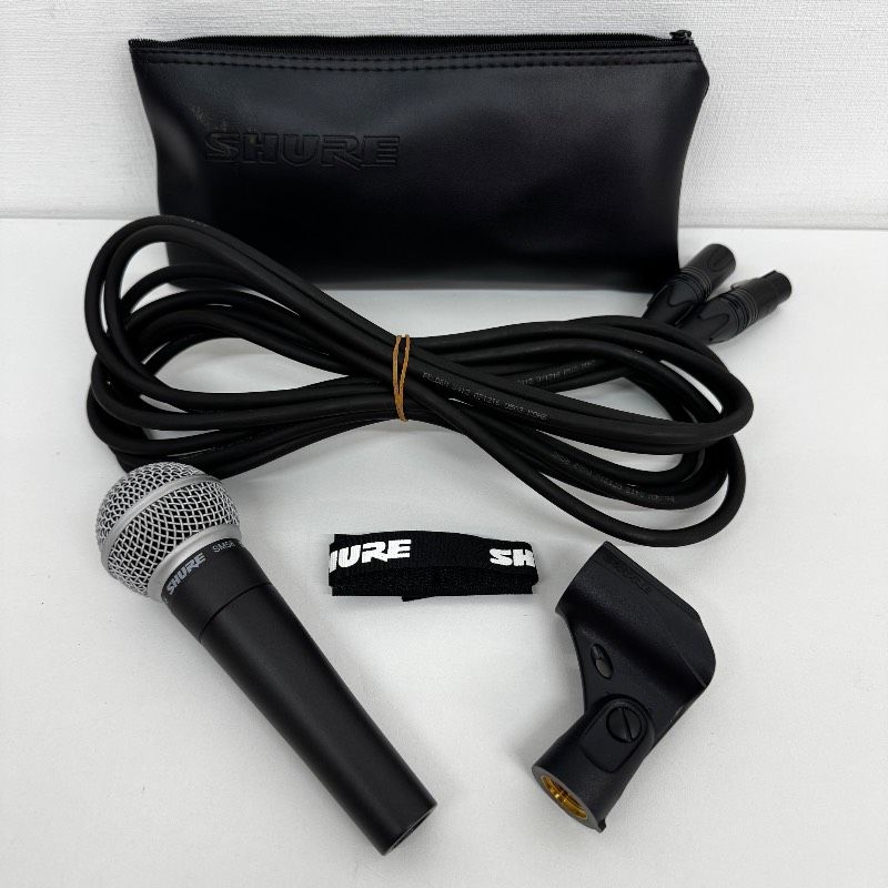 極美品 SHURE SM58 シュア ダイナミックマイク マイクホルダー マイク