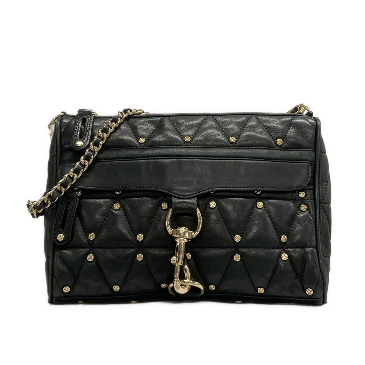 REBECCA MINKOFF(レベッカミンコフ) ショルダーバッグ - 黒×ゴールド 