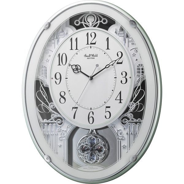 ★メルカリ市sale✨新品✨ Small World 電波掛け時計 メロディ設定 ギフト】スモールワールド メロディ電波掛時計(18曲入) 4MN523RH05