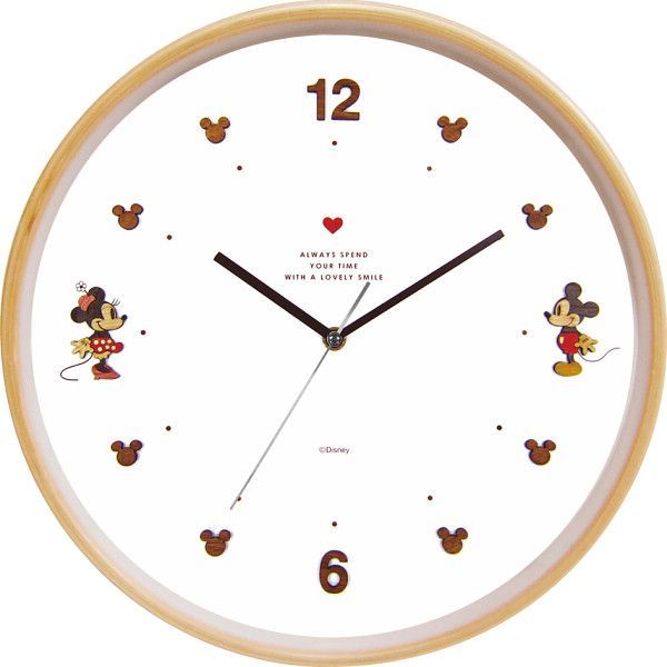 ギフト】ディズニー ウッドパーツクロック ミッキー&ミニー 63605