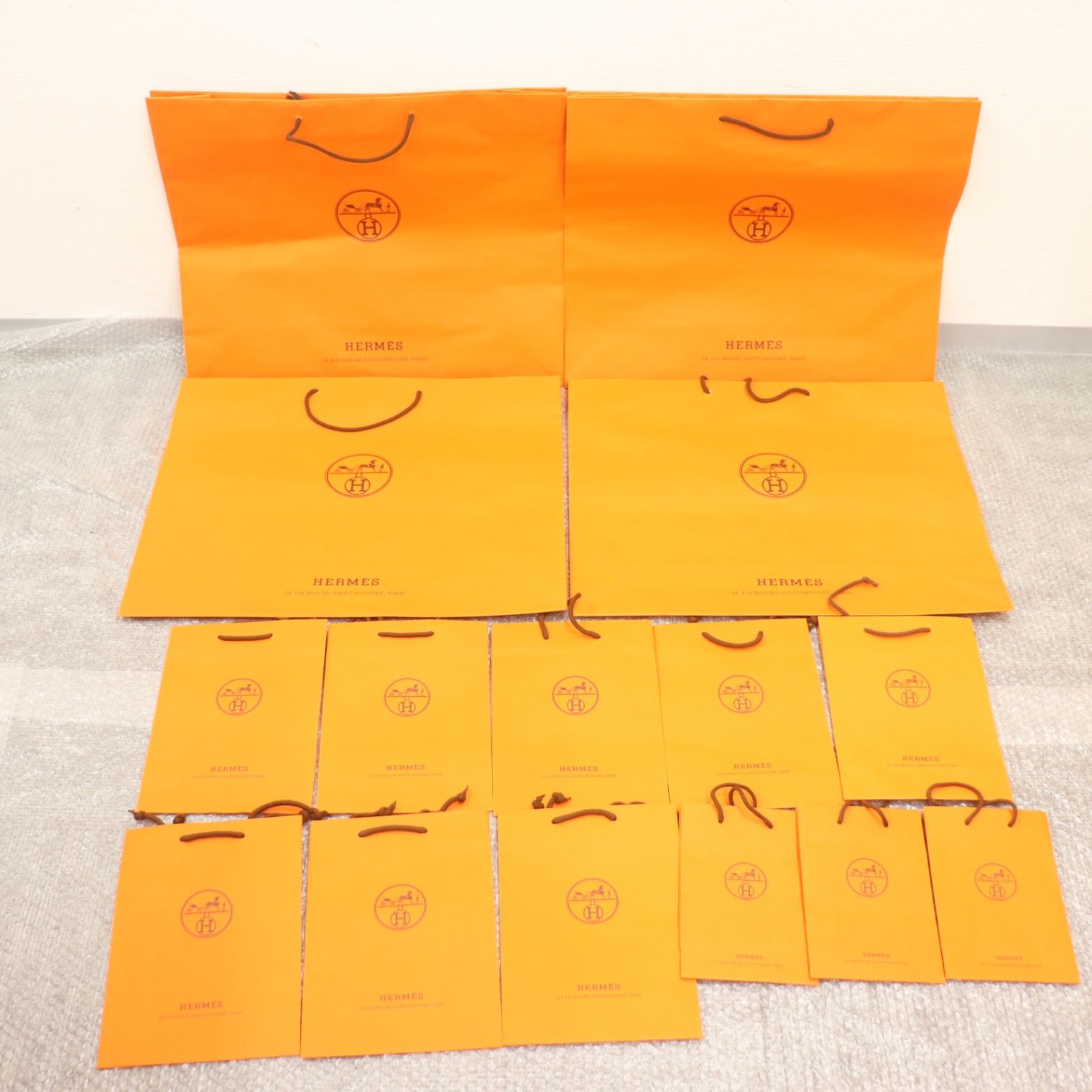 ITHBI28NSJZE HERMES エルメス BOX ショッパー 純正 紙袋 オレンジ