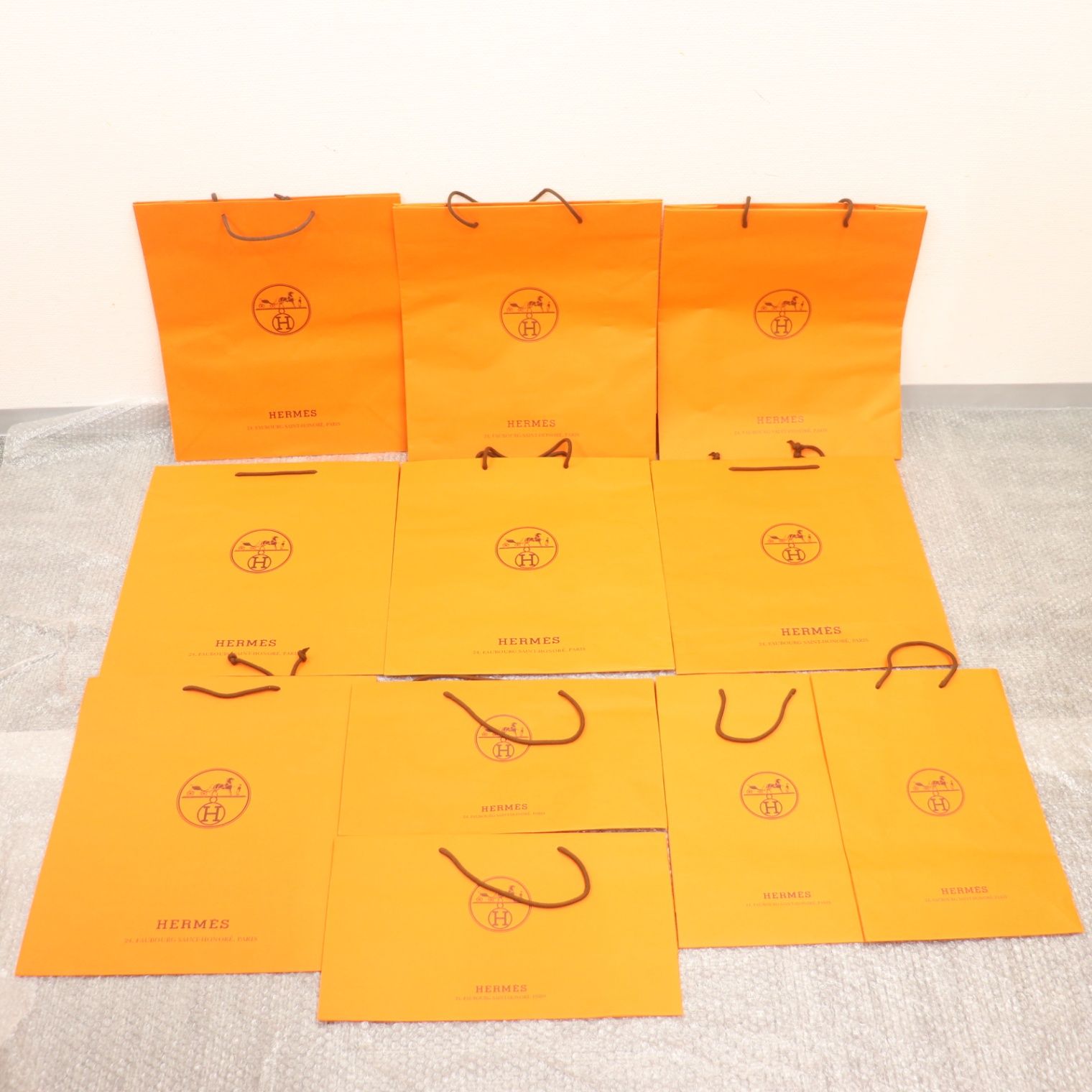 ITHBI28NSJZE HERMES エルメス BOX ショッパー 純正 紙袋 オレンジ