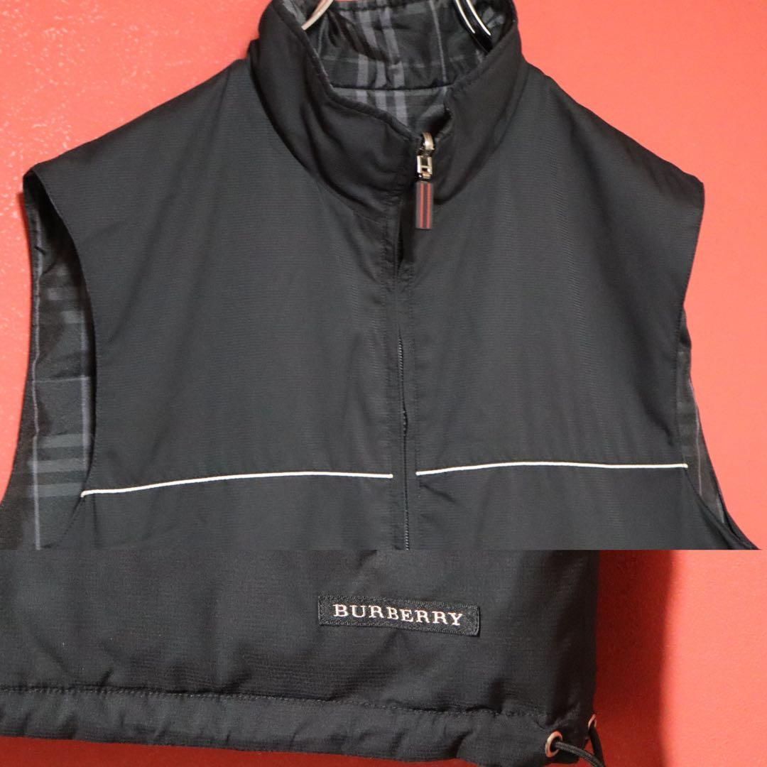 美品】BURBERRY バーバリー リバーシブル チェック切替 ダウンベスト